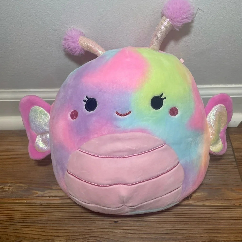 Iris the butterfly Squishmallows Pink Purple Blue  Stuffy Stuffed Animal Kids
